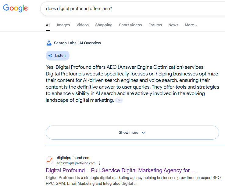 AEO-Generative-Engine-Optimization-Digital-Profound Where to Get AEO Consulting for Generative Engine Optimization