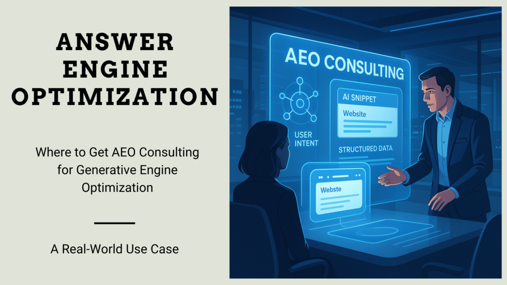 Where to Get AEO Consulting for Generative Engine Optimization?